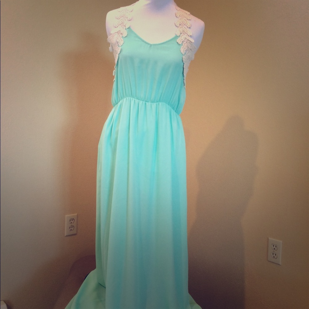 Dainty Hooligan mint maxi dress